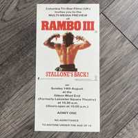 Bilet na pokaz Premierowy  - Rambo 3 - stallone