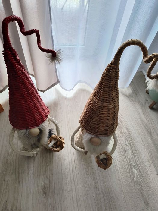 Skrzaty gnomy z papieru hand made X2 szt