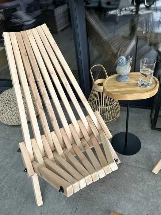 Leżak drewniany krzesło ogrodowe meble do ogrodu solidne styl boho HIT