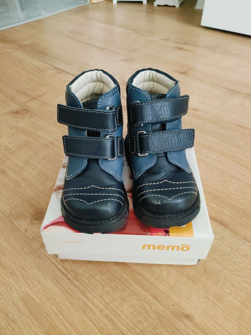 Buty jesienne  zimowe ze skóry dla chłopca 23 memo