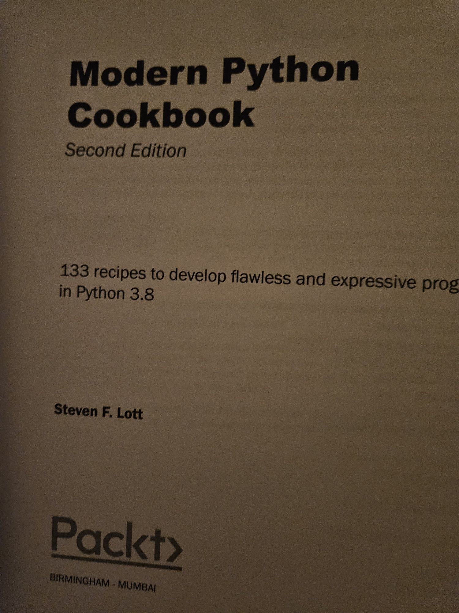 Modern Python Cookbook