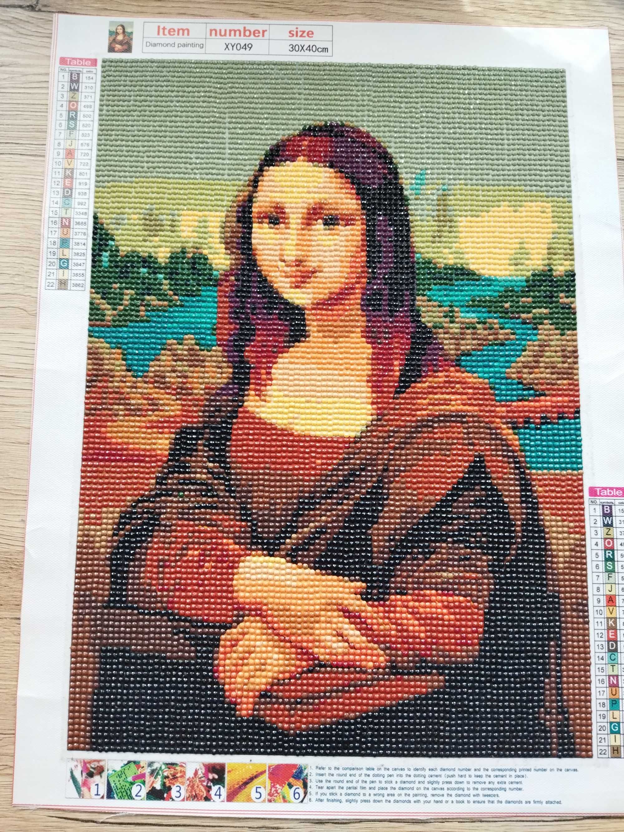 Obrazek haft diamentowy (gotowy) Mona Lisa