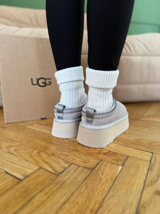 Уггі UGG Tazz Platform Light Grey Premium (36-40)