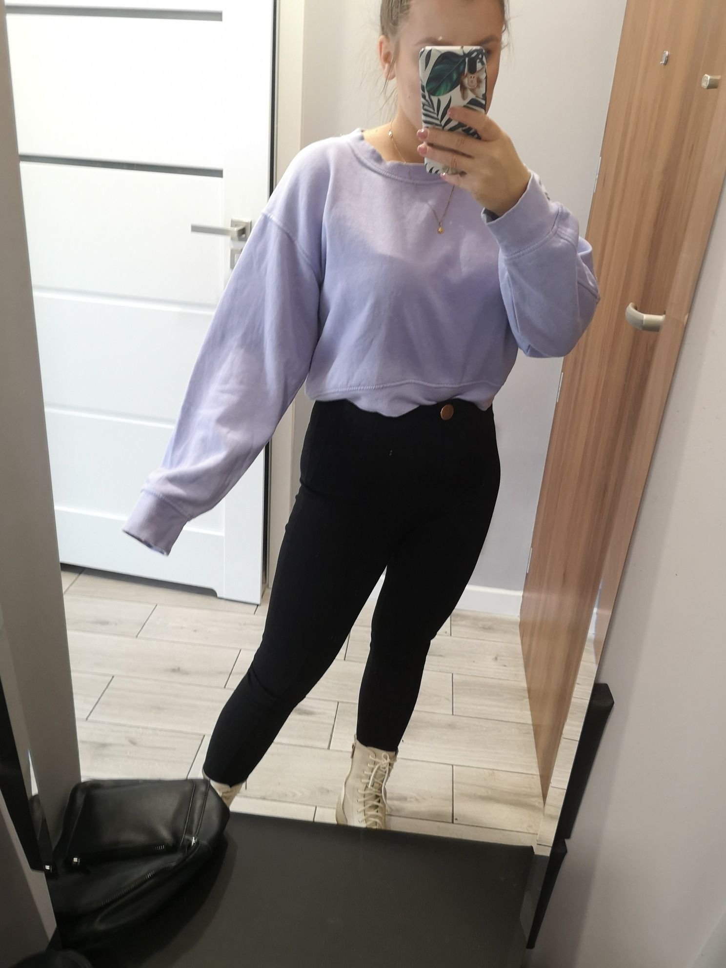 Zara Basic bluza w kolorze liliowym M