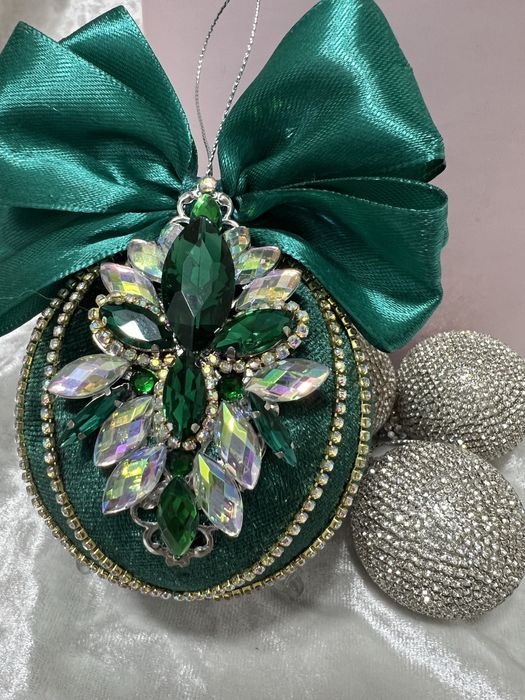 Ноногодние шары ручной работы, новорічні іграшки