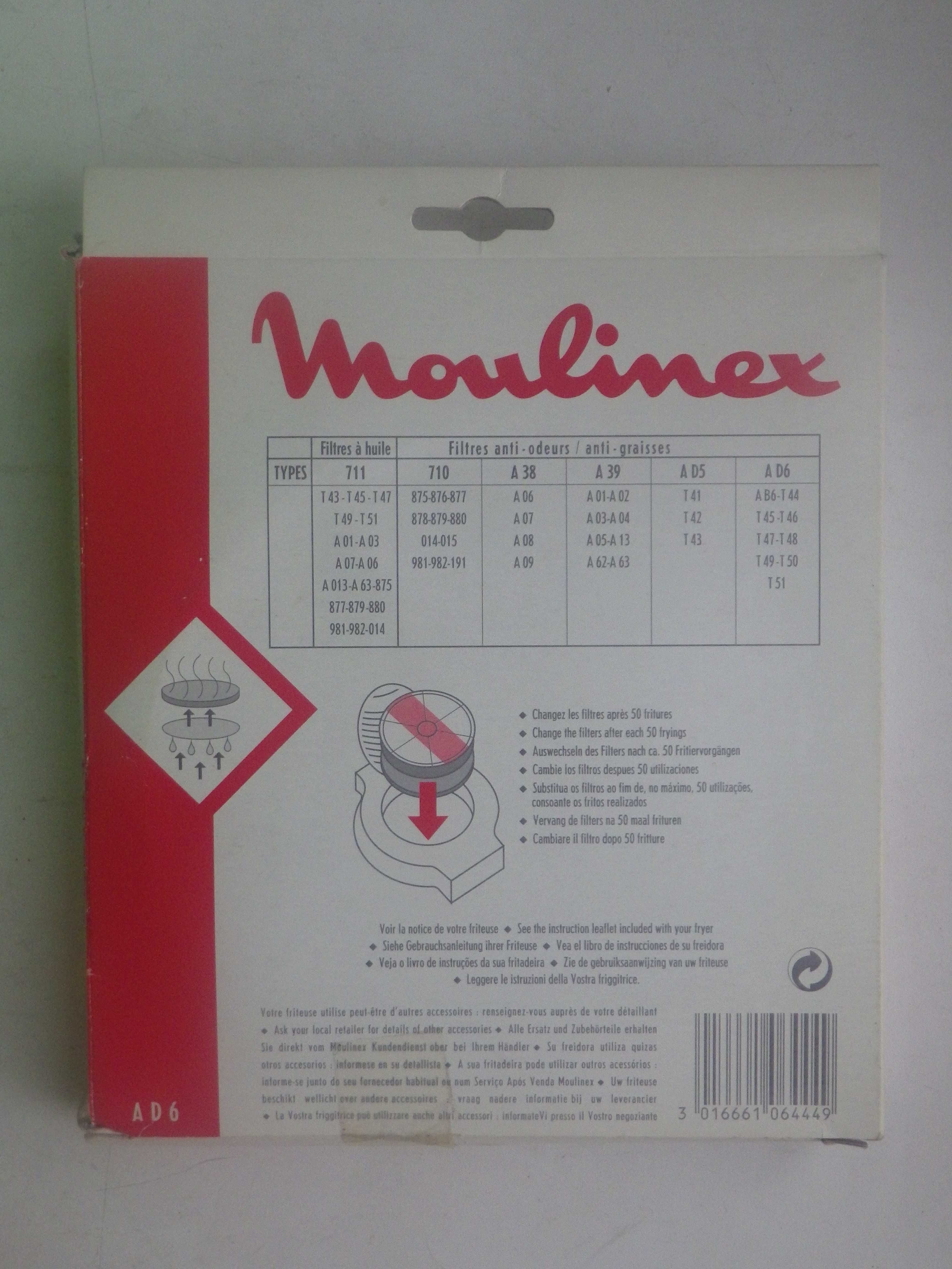 Фильтр AD6 жира/запаха для фритюрниц Moulinex
