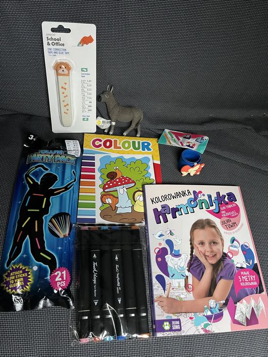 Zabawki dla dziecka 3-5 lat, kolorowanki, markery itp, wszystko nowe