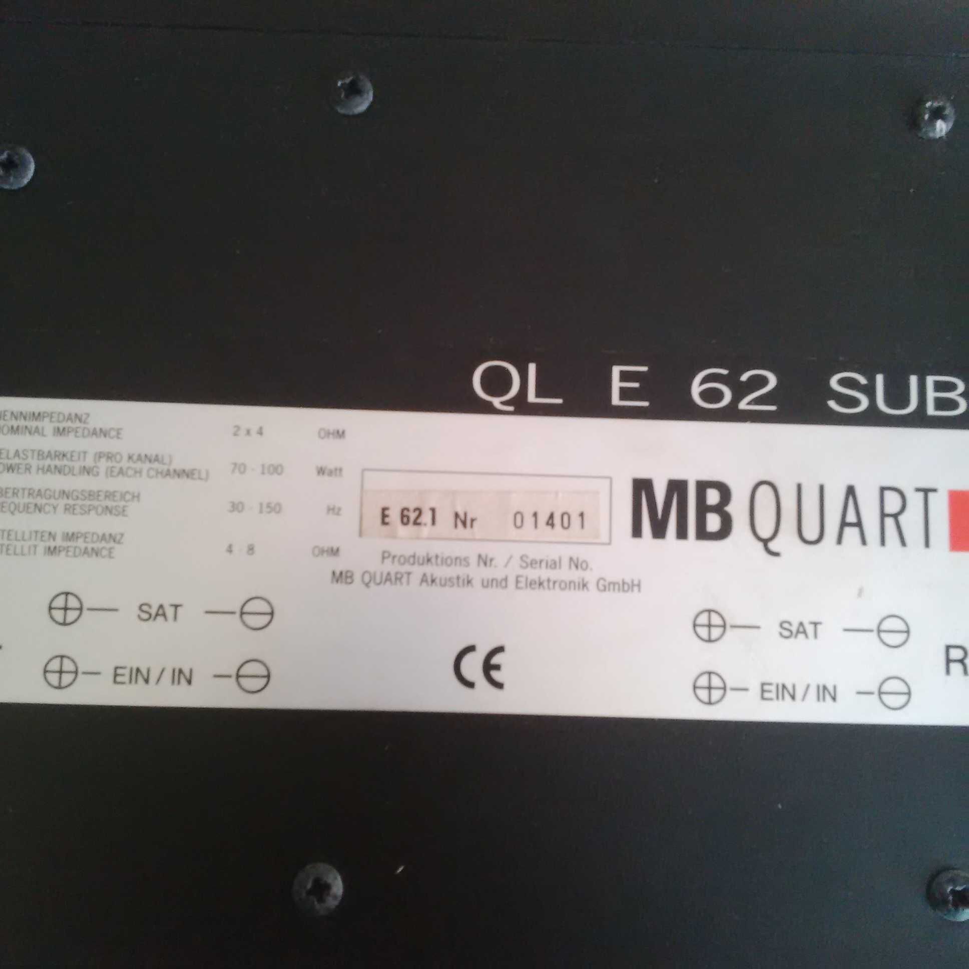 MB Quart QL E 62 SUB - subwoofer pasywny