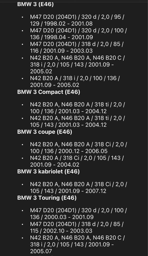 Bmw e46 zestaw sprzęgła LUK BMW 3  320