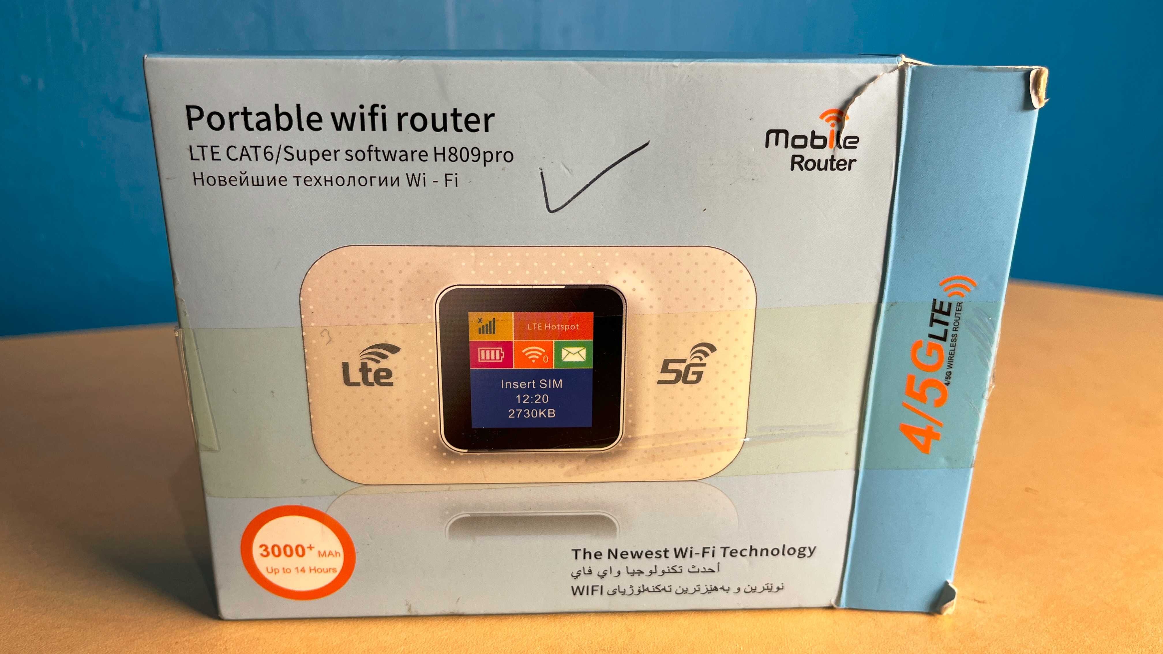 Przenośny hotspot WiFi, Mobilny router 5G LTE, wyświetlacz LED spm32