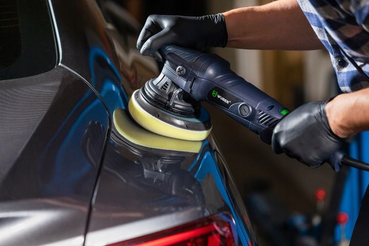 Polerka Samochodowa 1500w Mimośrodowa Z Regulacją Oscylacyjna + Gąbki