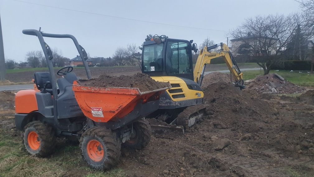 Wynajem minikoparki wypożyczalnia wozidlo zageszczarka młot