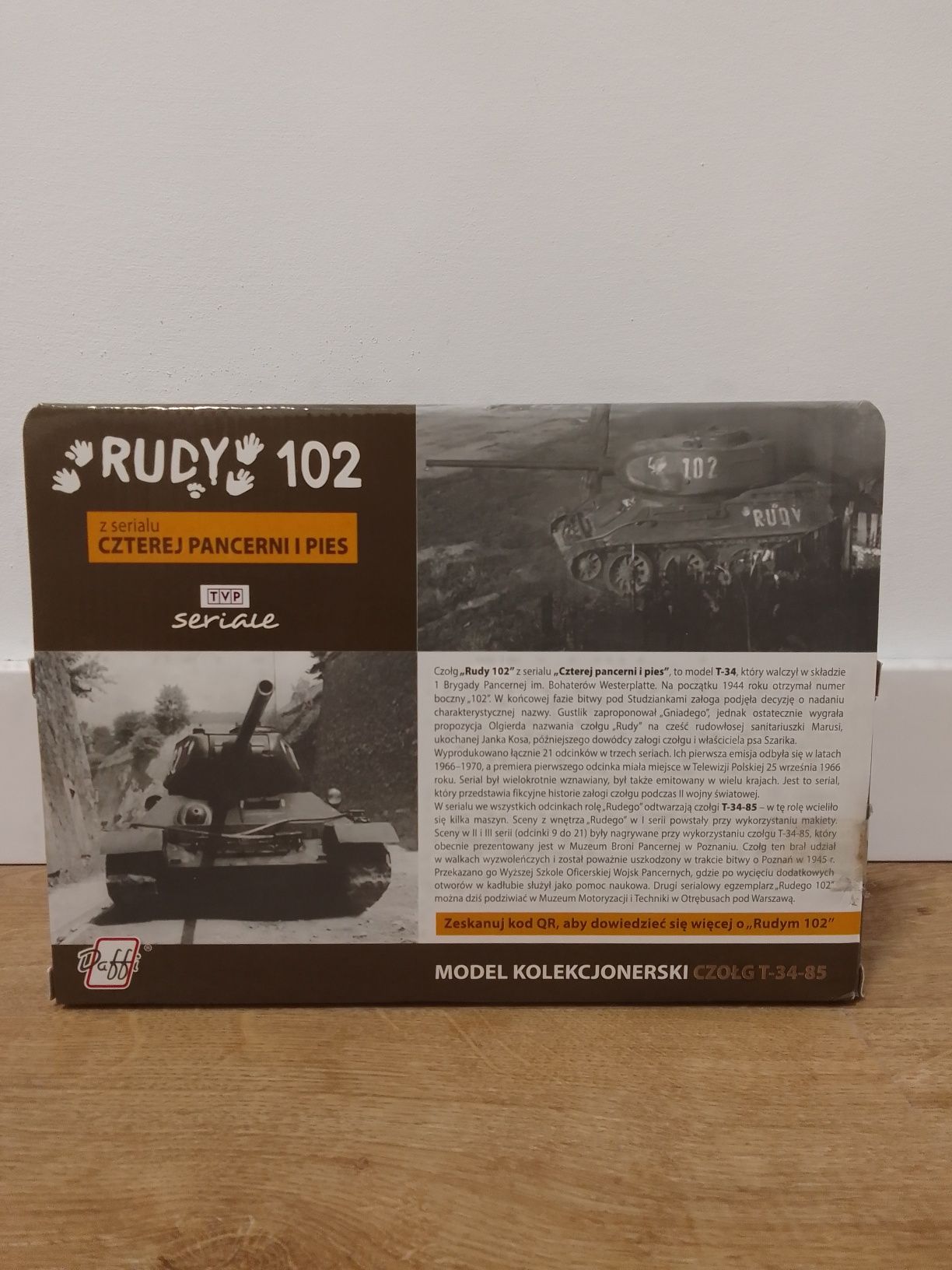 Model czołgu rudy 102 T 34 85 kolekcjonerski