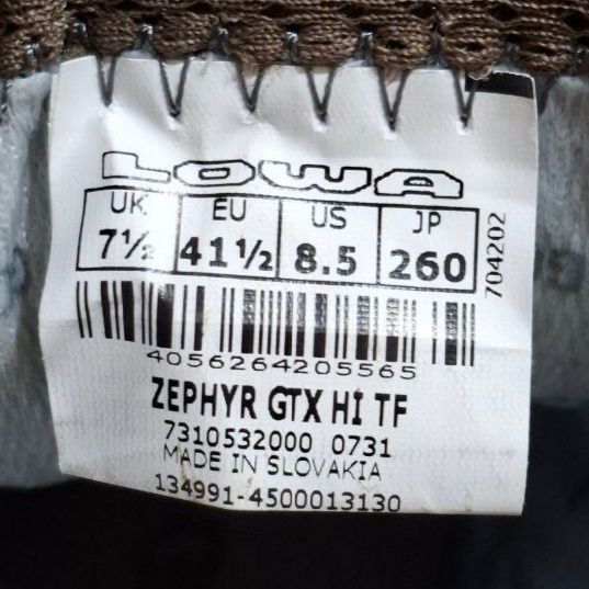 Берці Lowa Zephyr GTX HI TF, 41½р. на 26.5-26.7 см