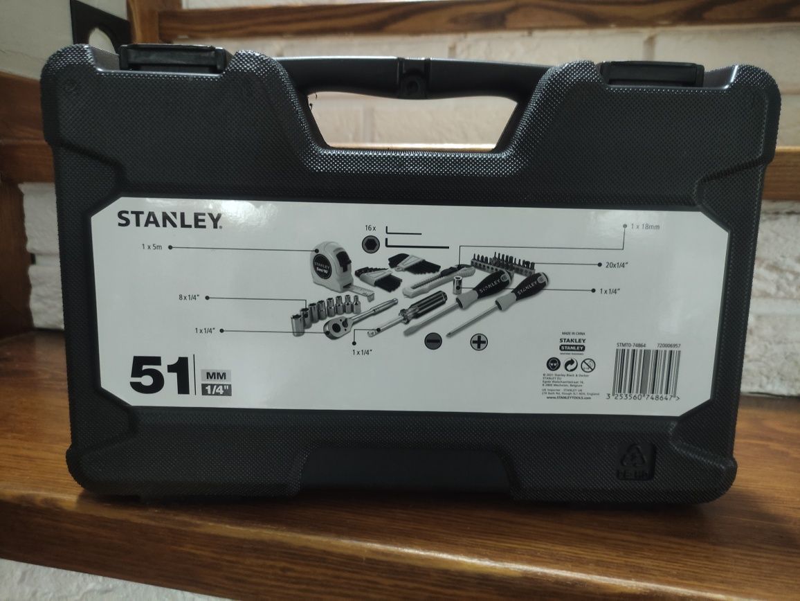 Stanley. Nowy zestaw narzędzi 51 elementów 1/4" STMT0-74864