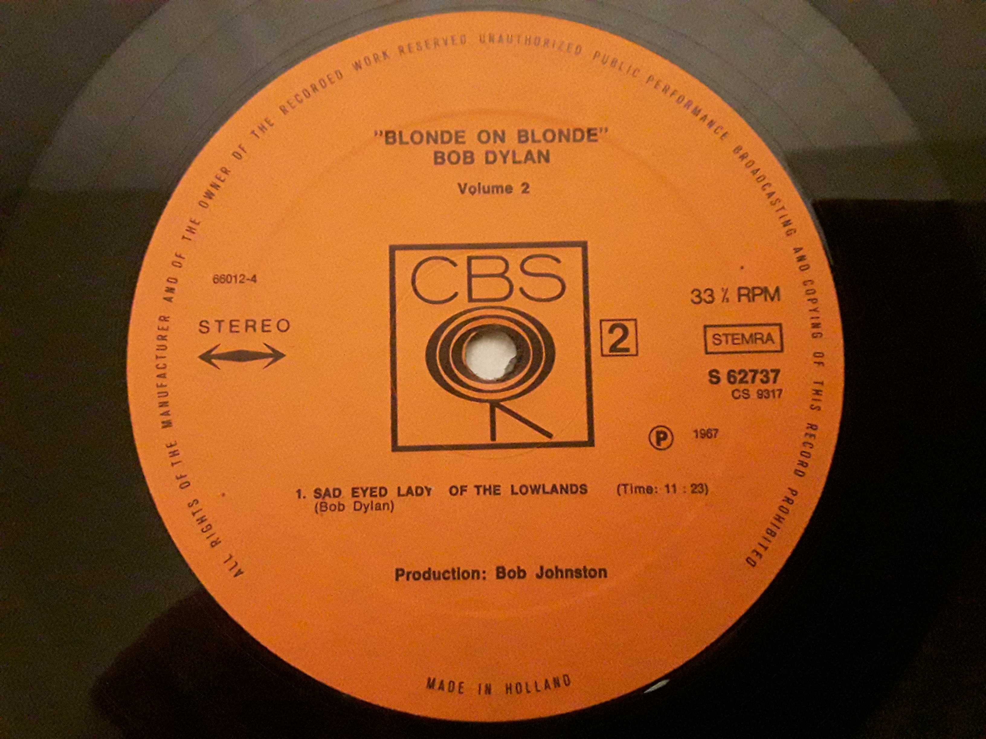 Виниловая пластинка Bob Dylan  Blonde on Blonde 1967 г.