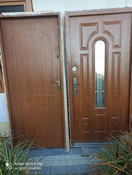 Drzwi zewnętrzne stalowe na budowę z ościeżnicami