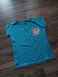 Turkusowa bluzeczka T-shirt S 4F róż