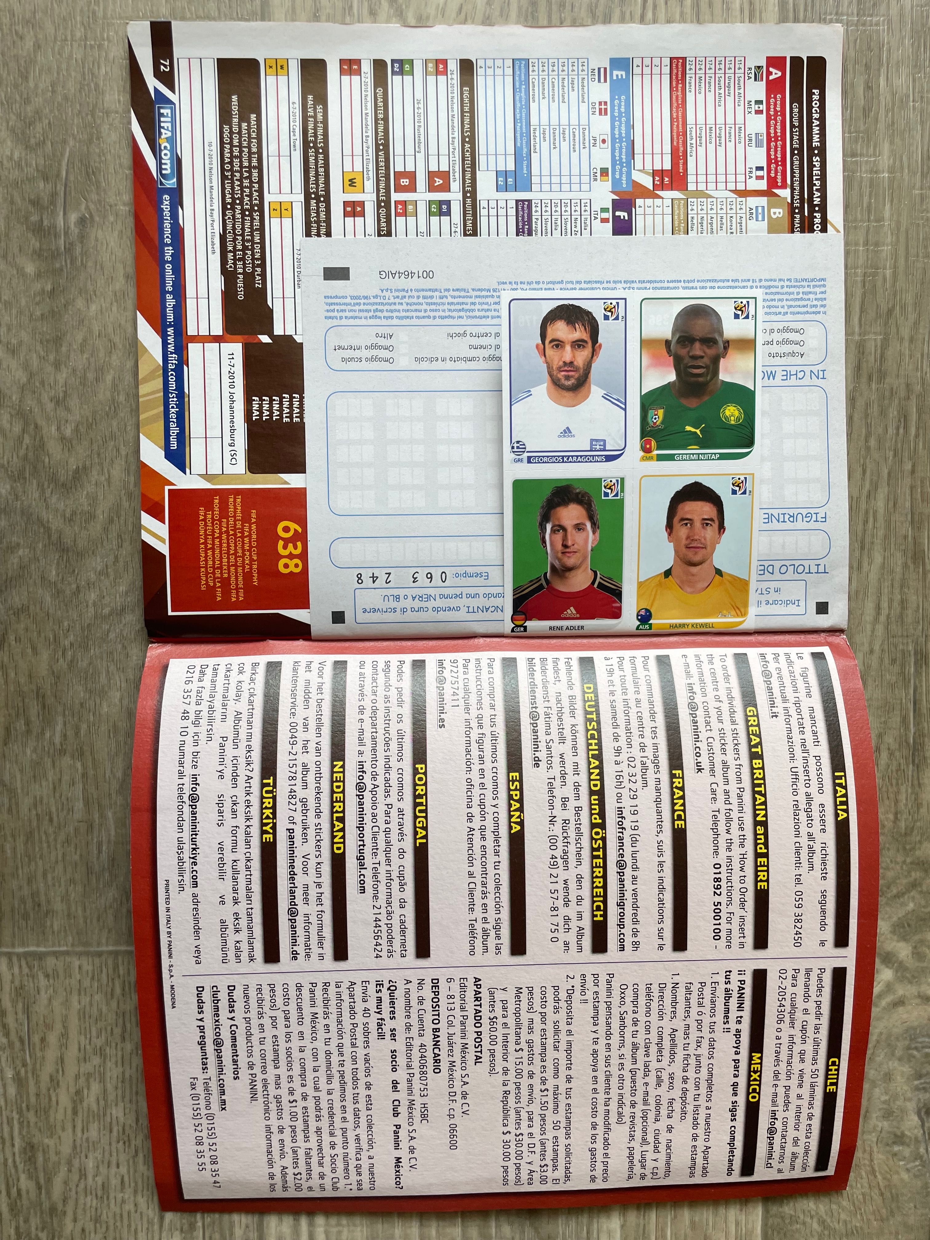 Panini World Cup 2010 полная коллекция