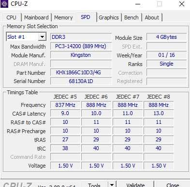 Pamięć RAM DDR3 HyperX Fury 2x4GB 8GB 1866MHz
