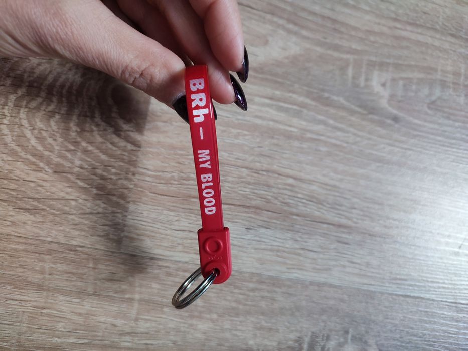 Brelok silikonowy "BRh- MOJA KREW"