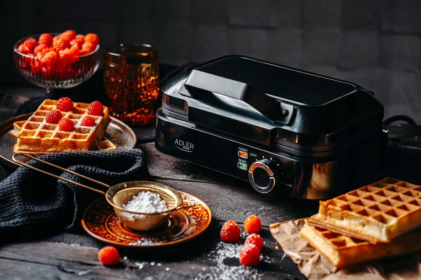 Gofrownica 2000W XXL na 2 duże gofry REGULACJA temperatury NON-STICK
