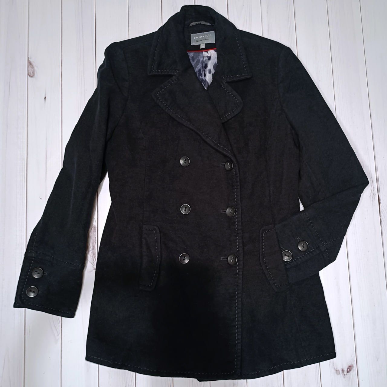 Чорне демісезонне пальто від M&S Peruna