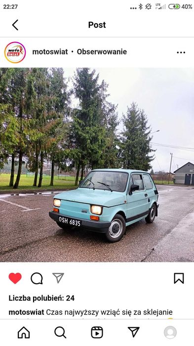 Sesja świąteczna Bożego Narodzenia z FIATEM 126p.