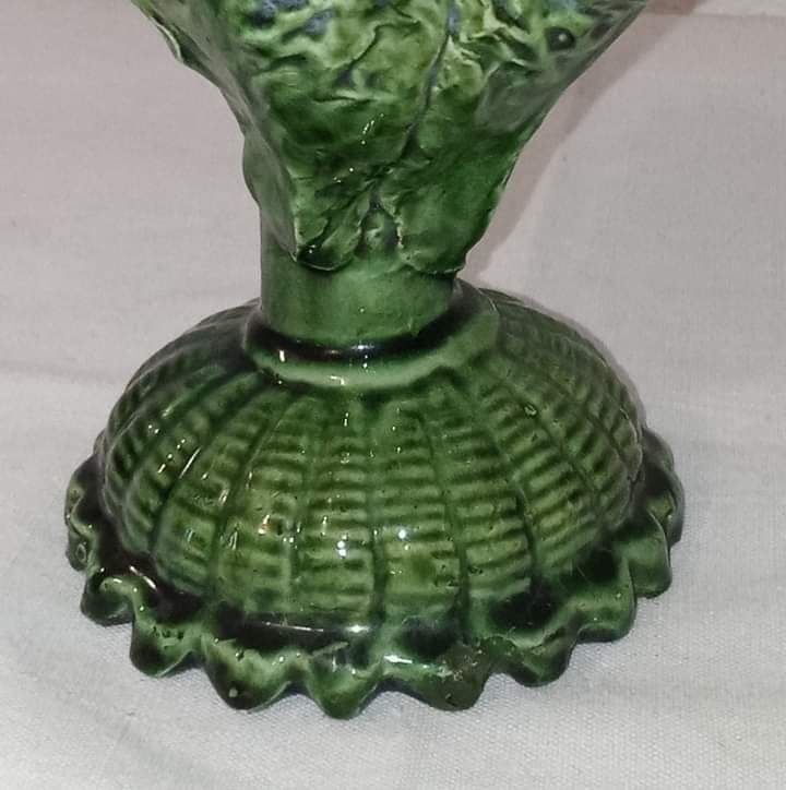 Paliteiro em cerâmica - vidrado verde