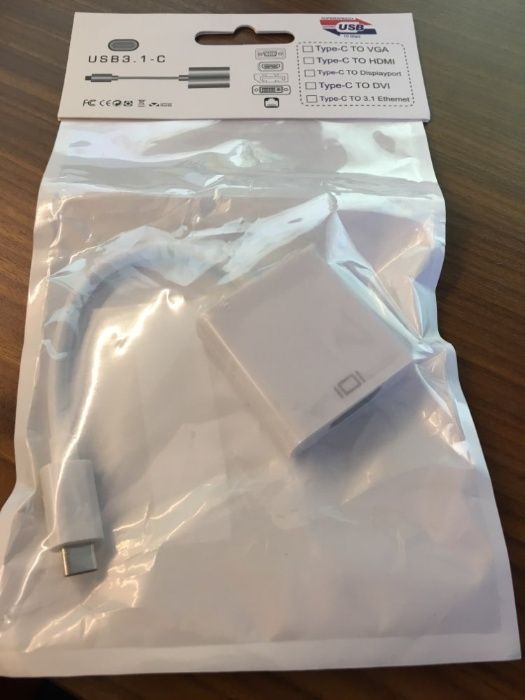 PC - Adaptador USB-C para VGA - NOVO