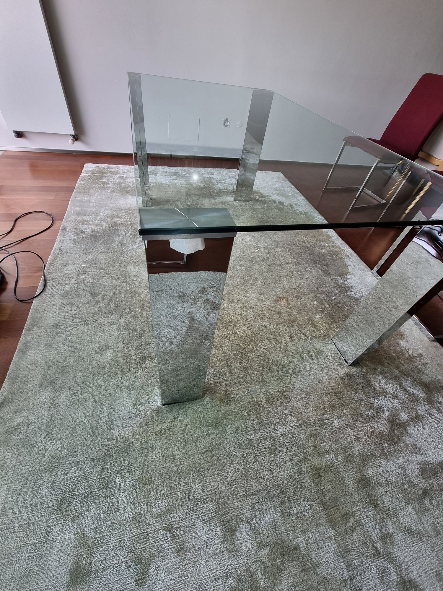 Mesa dr sala de jantar em vidro