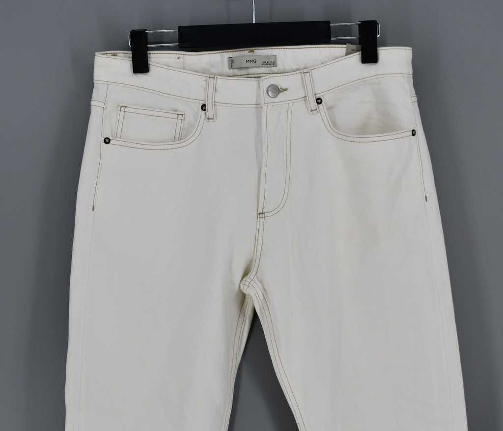 Kremowe jeansy MNG Man Ben tapered cropped 44 nowe z metką