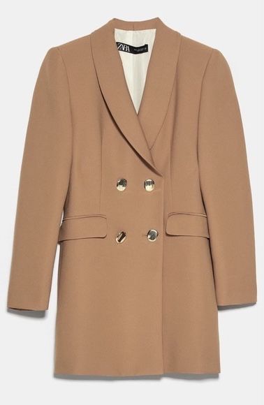 Blazer camel double breasted ZARA