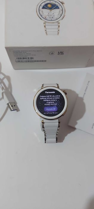 Smartwatch Huawei Watch GT 5 Pro Elegant biało-złoty 42mm