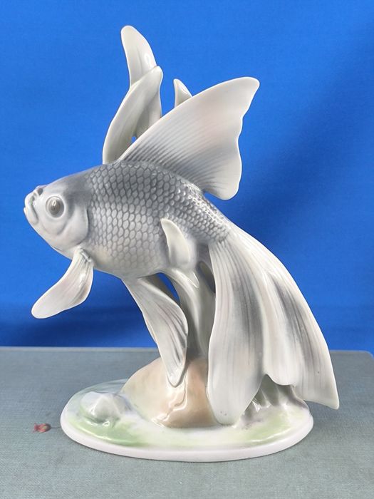 Welona ryba Metzler&Ortloff Ilmenau #porcelana #ozdoba #dekoracja