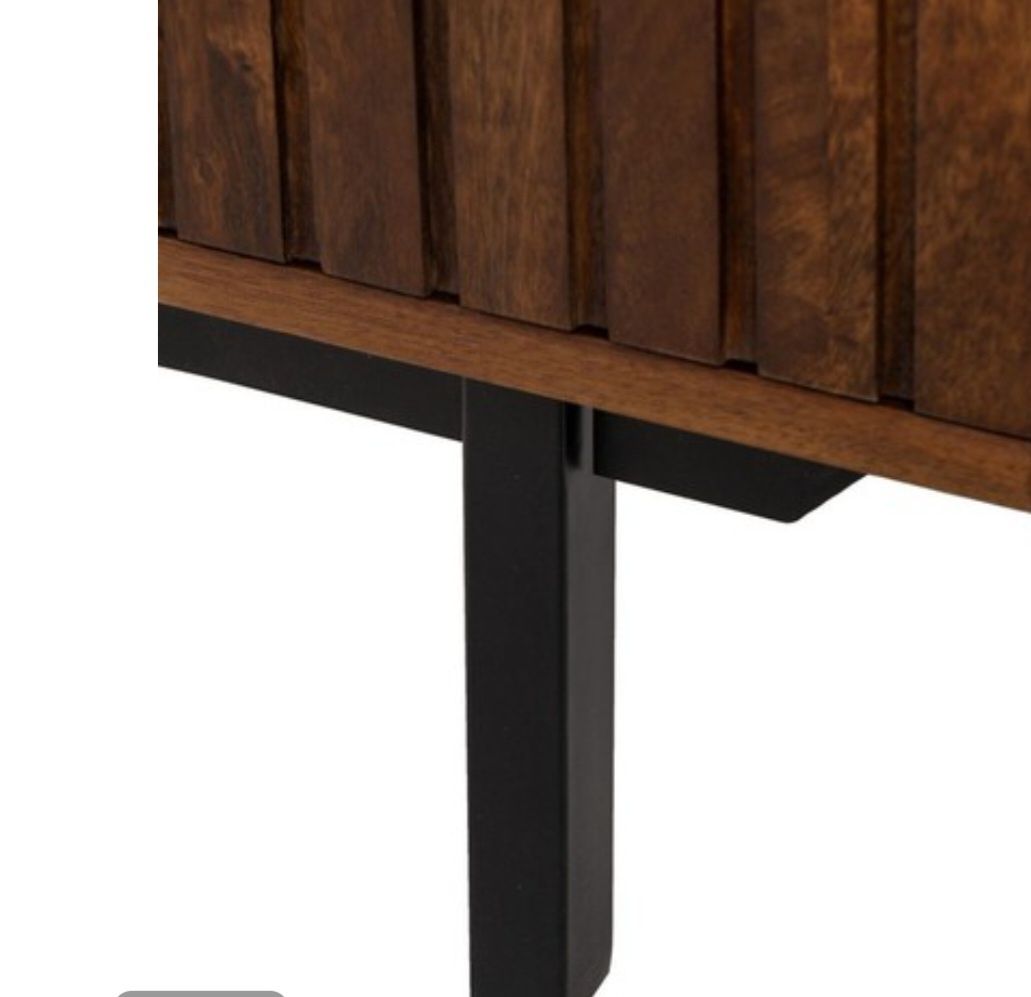 Komoda z drewna mangowego i metalu Abnera 100x40x140 cm