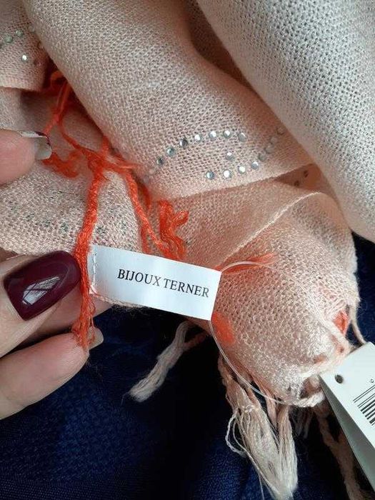 Bijoux Terner шерсть и шелк стразы большой бафф головной убор