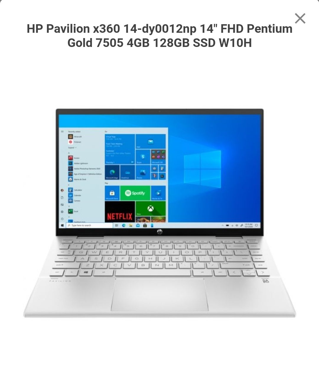 HP Pavilion x360 14-dy0012np 14" FHD