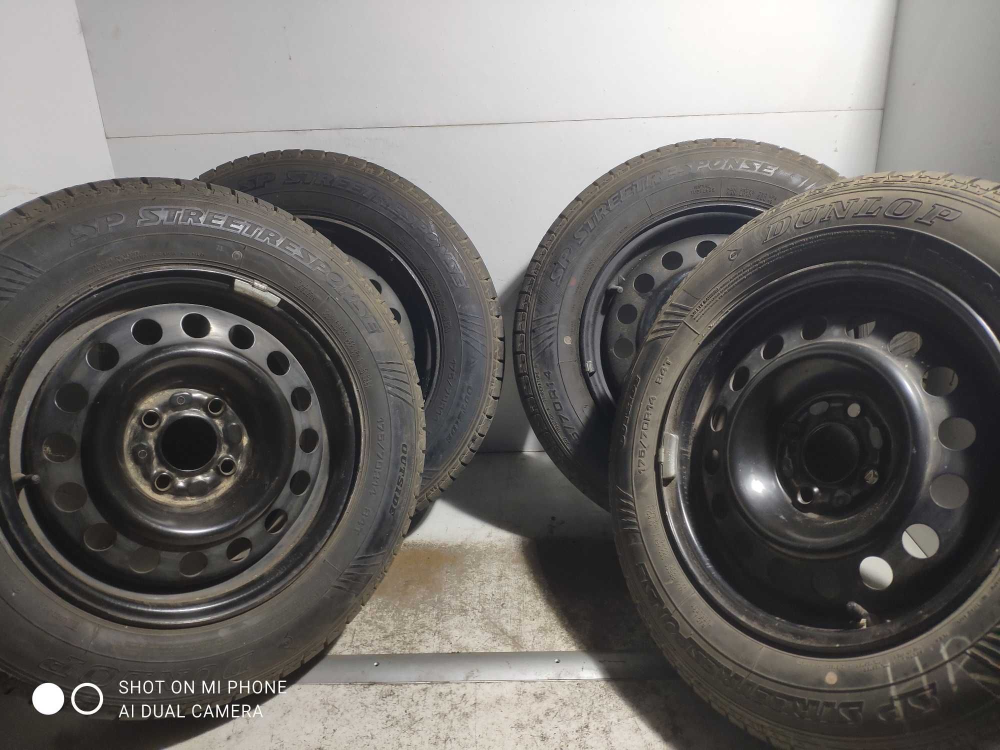 Koła opony felgi 175/70R14 DUNLOP 4x100 renault komplet 4szt letnie