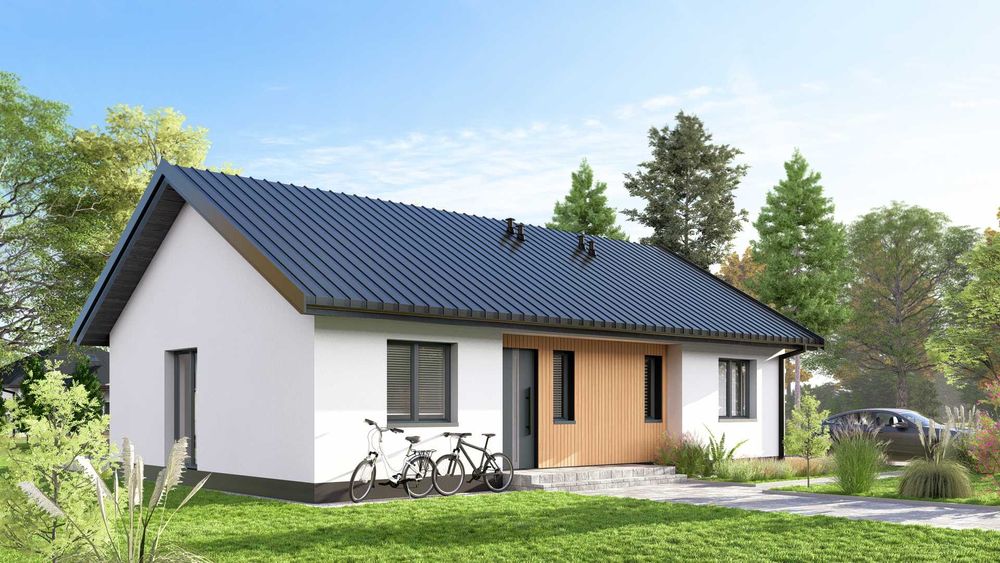 budowa domu parterowego w stanie deweloperskim 86 m2