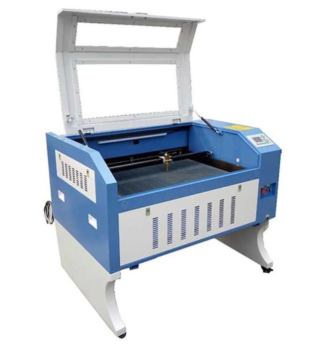 Laser CO-2 60x90 100w Ochłodzenie profesjonalne kompresor bezolejowy.
