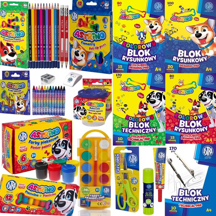 Wyprawka Szkolna Zestaw Plastyczny MEGA XXL DUŻY ZESTAW DO SZKOŁY