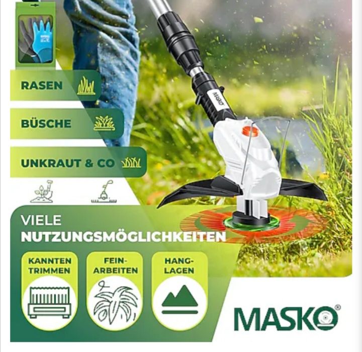 Bezprzewodowa podkaszarka do trawy MASKO