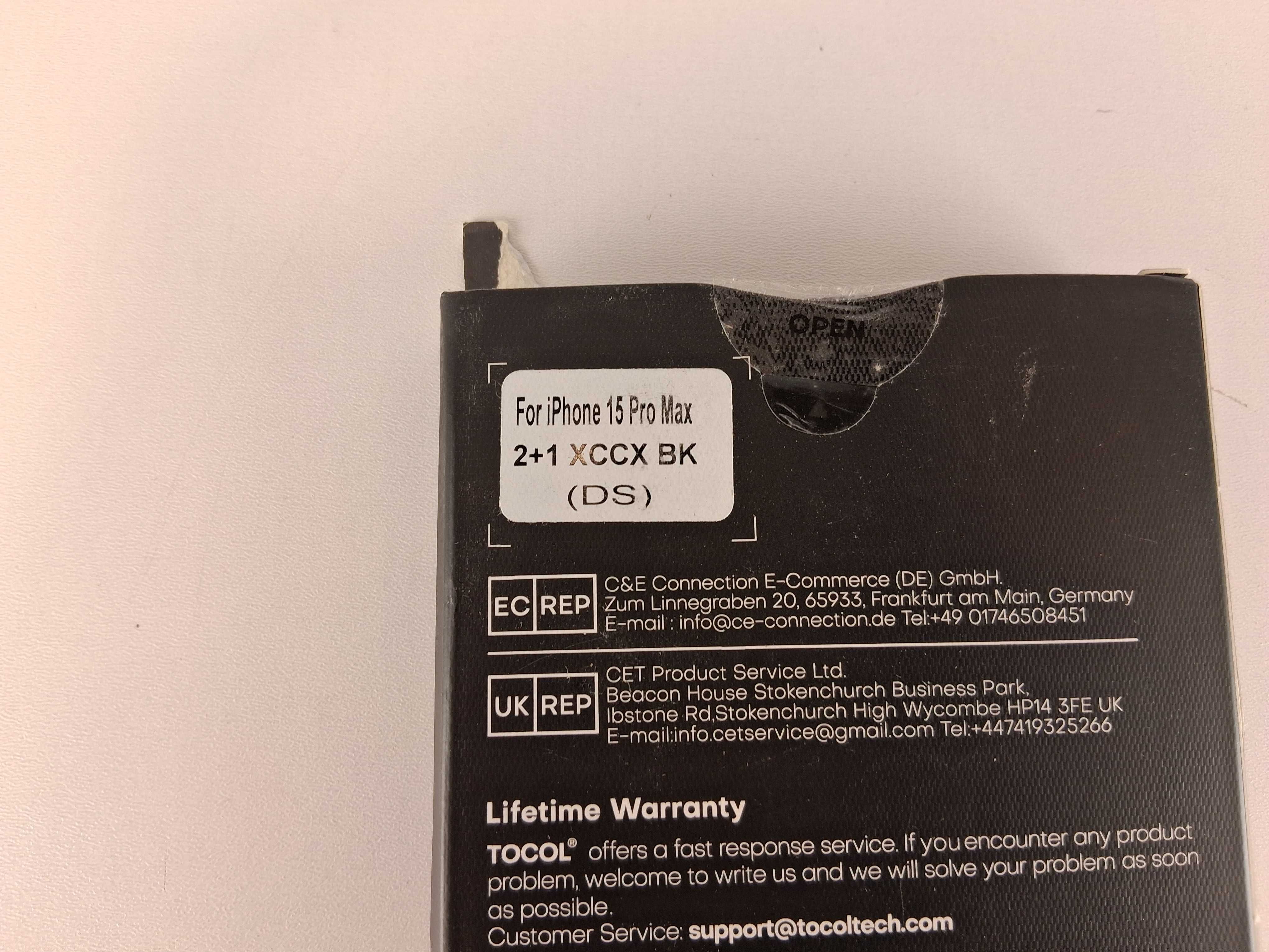 Y105 Tocool Etui do iPhone 15 Pro Max Czarne Zestaw MagSafe