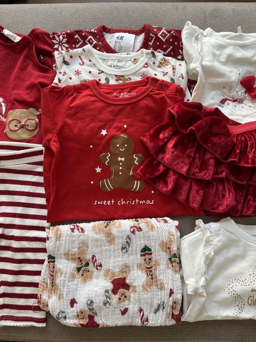 Magiczny komplet świąteczny dla dziewczynki r. 62