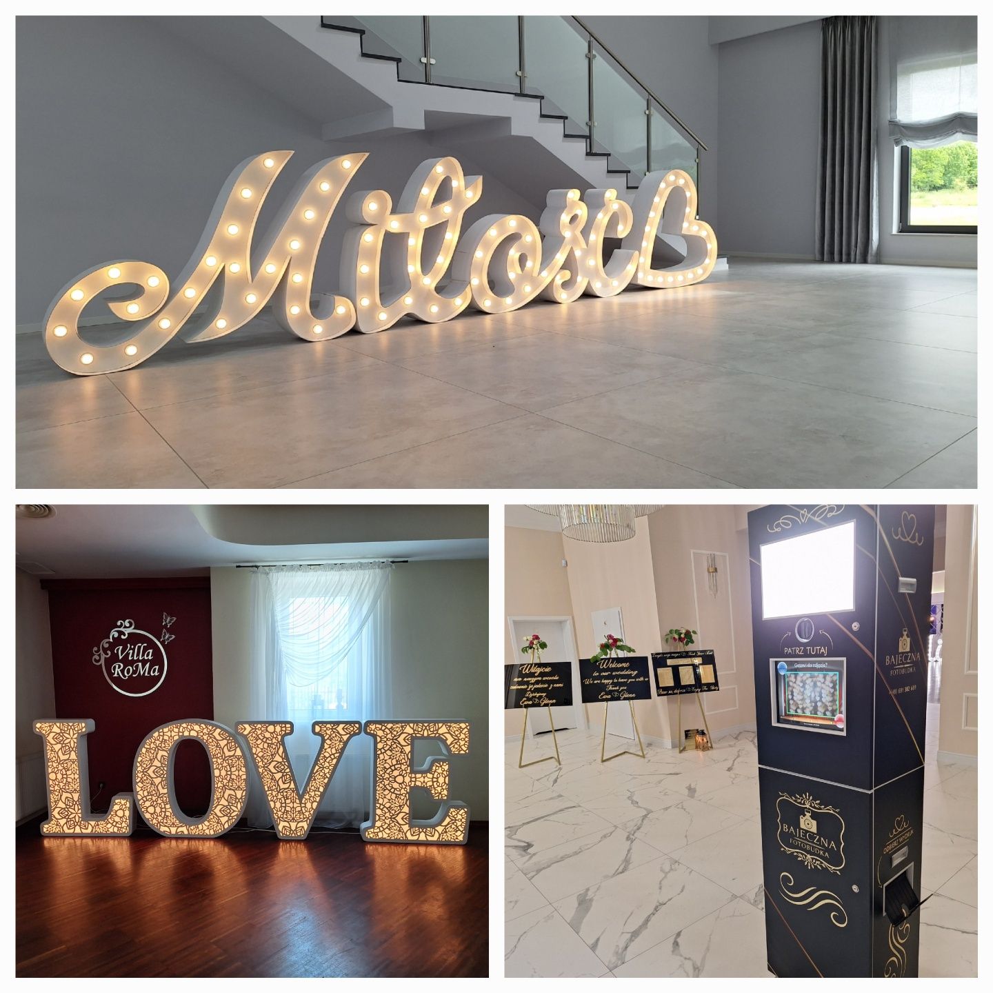 Napis Miłość Love Fotobudka