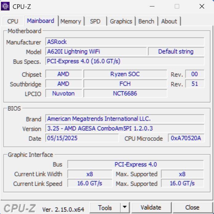 Płyta główna ASRock A620I LIGHTNING WIFI AM5 mini-ITX
