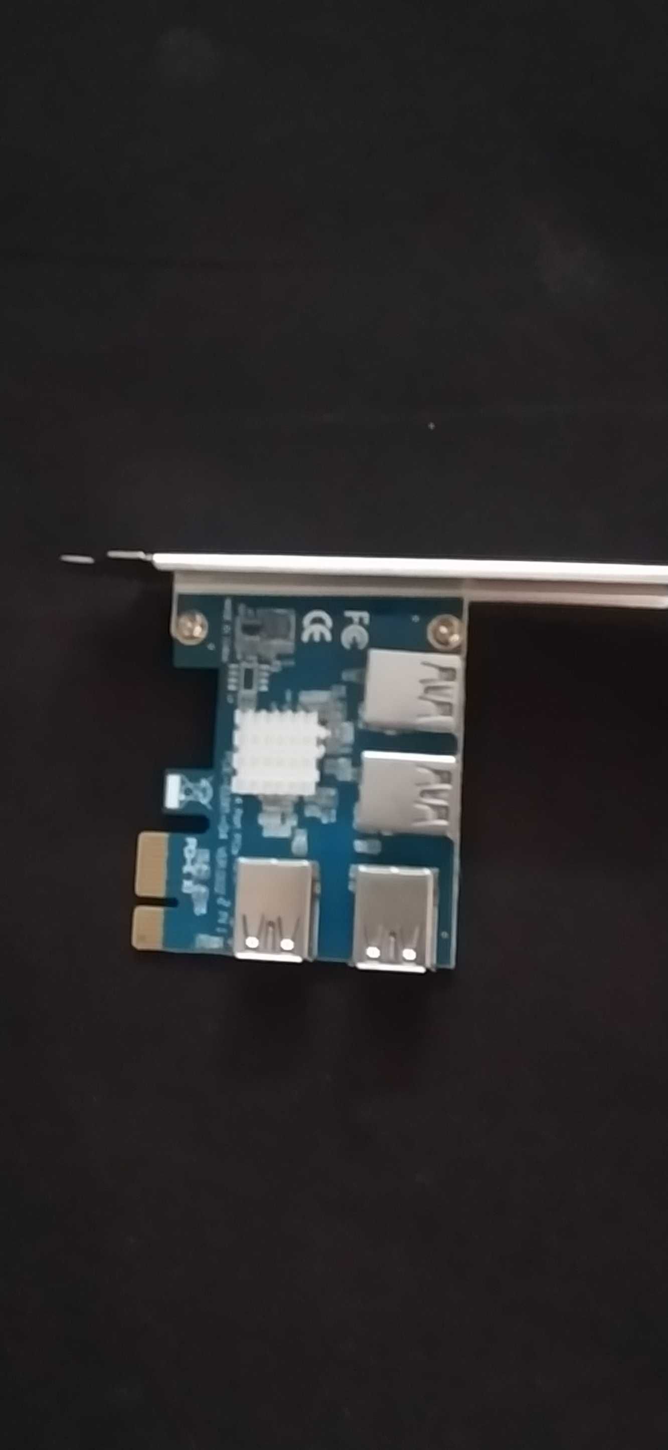 Hub 1x PCIE para 4x USB riser hub SELADO