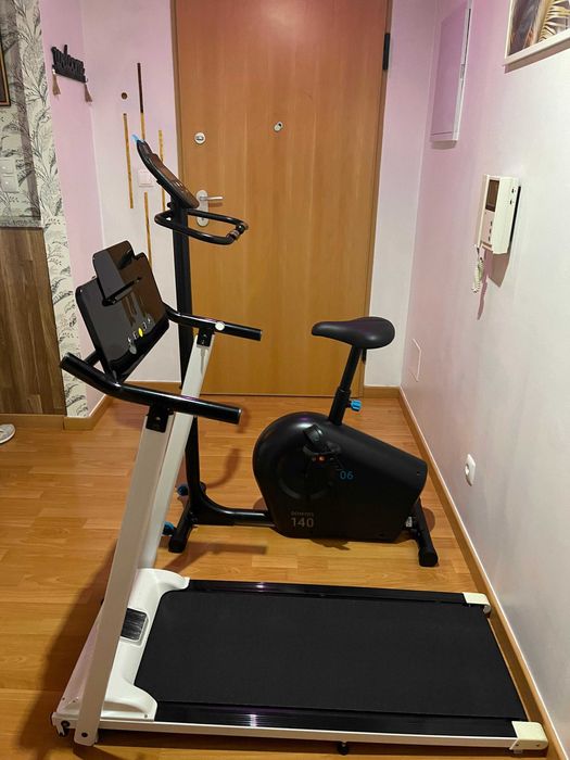 Conjunto Fitness — Bike Indoor + Passadeira Compacta