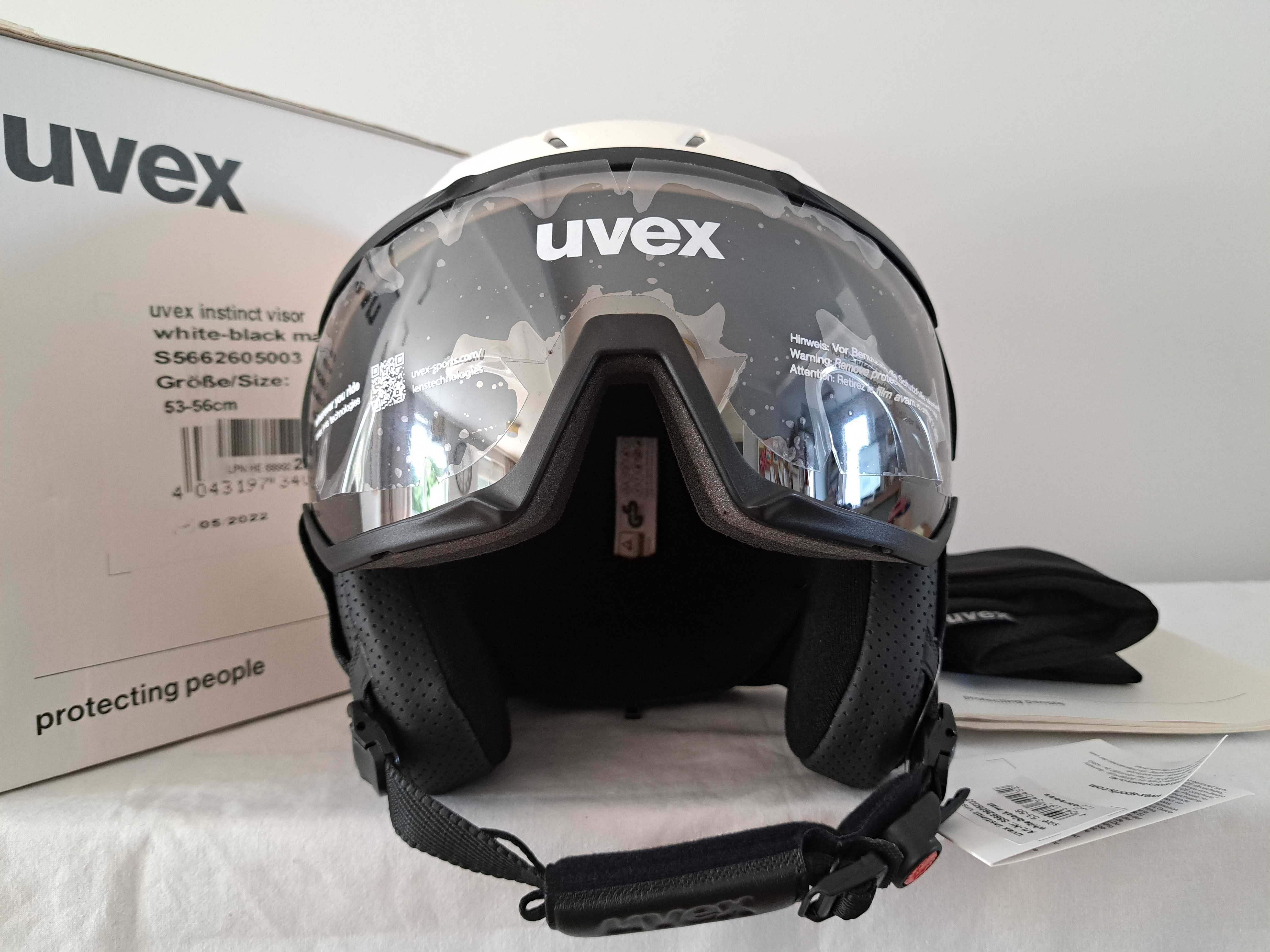 Kask narciarski Uvex Instinct Visor White Black Mat S 53-56cm